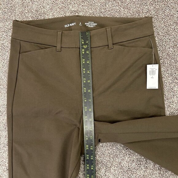 Old Navy Womens Pixie Skinny Ankle Pants Size 4 Tall Green High Rise Stretch NWT - Picture 9 of 16